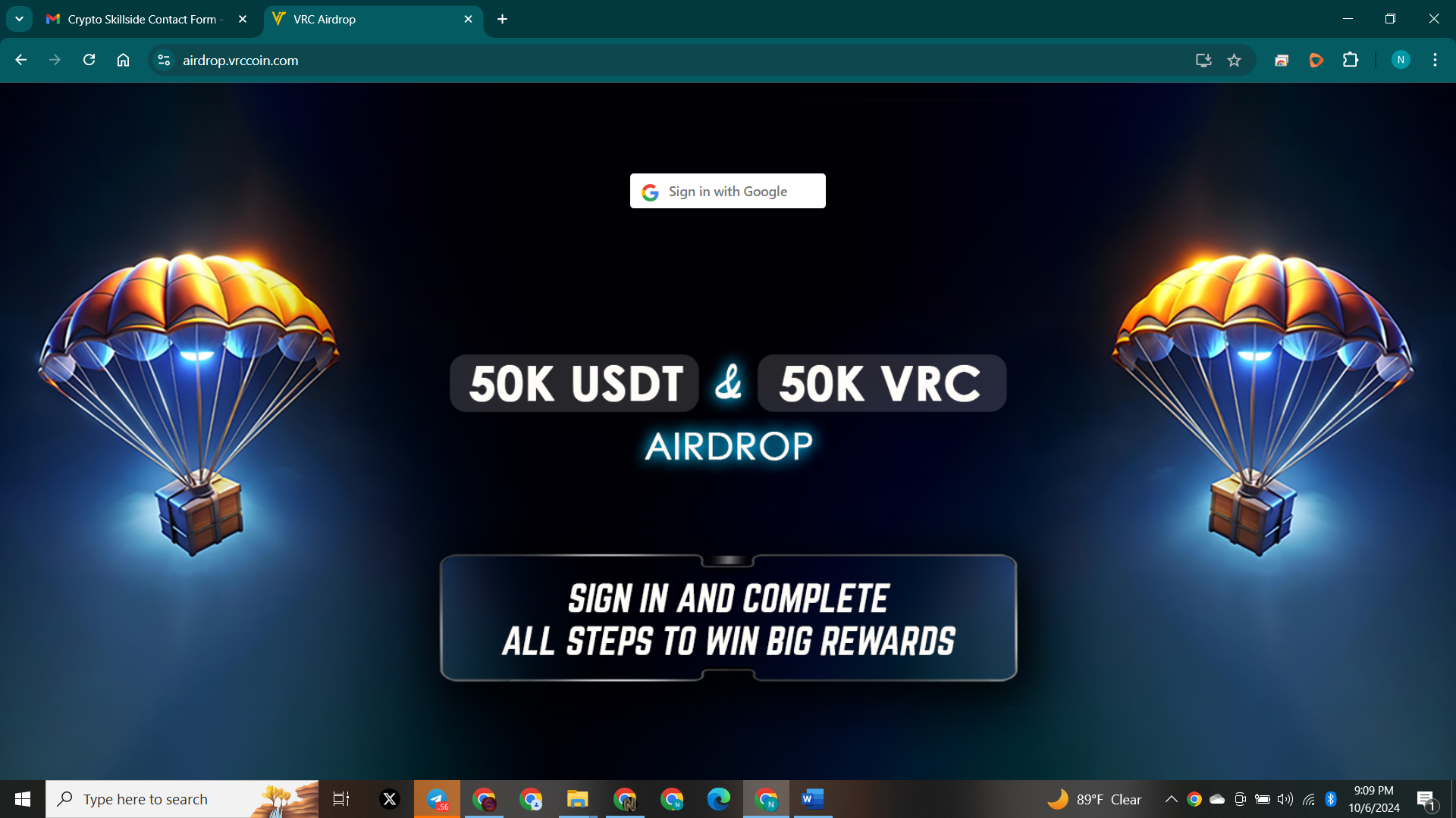 vrc network airdrop cryptoskillside.com